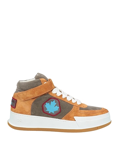 DSQUARED2 Sneakers Grey Leather, Textile fibers