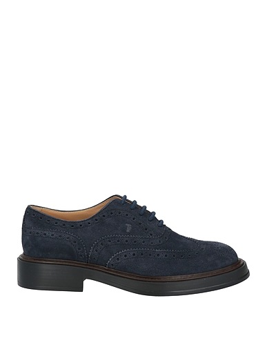 TOD'S Laced shoes Midnight blue Leather