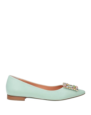 FRATELLI RUSSO Ballet flats Light green Leather