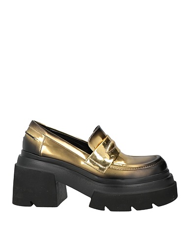 ELENA IACHI Loafers Gold Textile fibres
