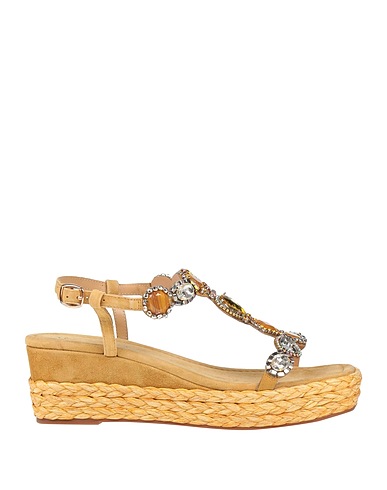 ALMA EN PENA. Espadrilles Camel Leather