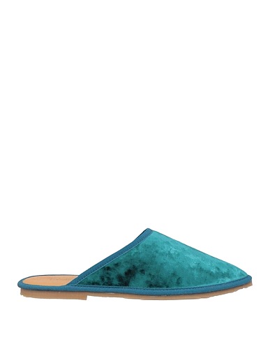 FOGLIETTI Mules and clogs Deep teal Textile fibres
