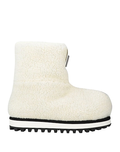 DOLCE&GABBANA Stiefelette Elfenbein Gewebefasern