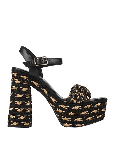 CASTAÑER Espadrilles Black Textile fibres, Leather