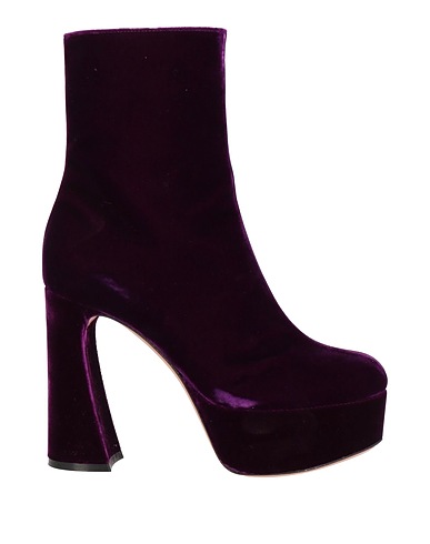 GIANVITO ROSSI Ankle boot Purple Textile fibres