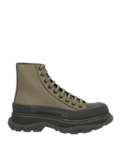 MCQUEEN Stiefelette Militärgrün Leder