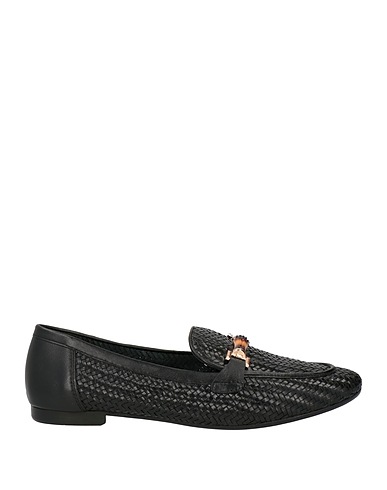 EMANUÉLLE VEE Loafers Black Leather