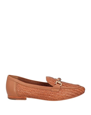 EMANUÉLLE VEE Loafers Tan Leather
