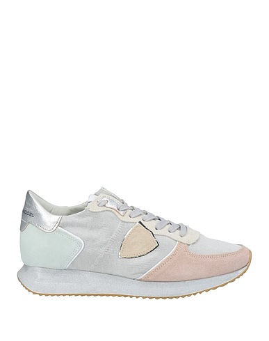 PHILIPPE MODEL Sneakers Light grey Leather, Textile fibers