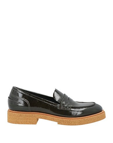 DEL CARLO Loafers Dark green Leather