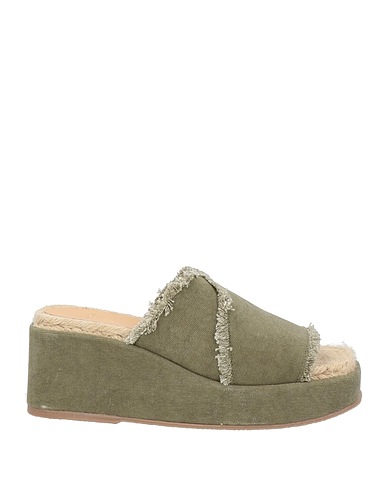 CASTAÑER Sandals Military green Textile fibres