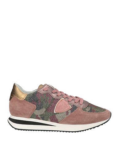 PHILIPPE MODEL Sneakers Antique rose Leather, Textile fibers