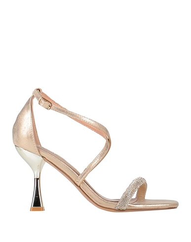 EXE' Sandals Gold Textile fibres