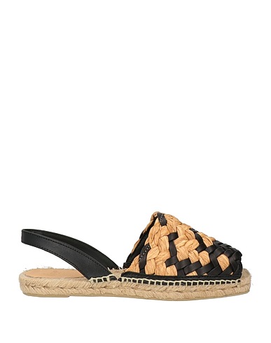 CASTAÑER Espadrilles Schwarz Gewebefasern, Leder