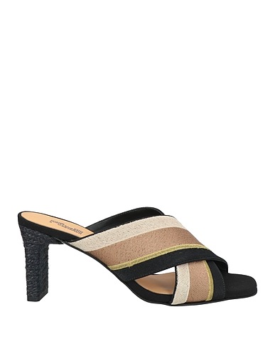 DIANE VON FURSTENBERG x CASTAÑER Sandali Nero Fibre tessili