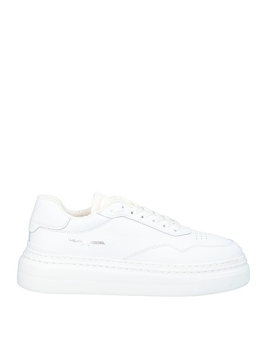 PHILIPPE MODEL Sneakers White Leather, Textile fibres