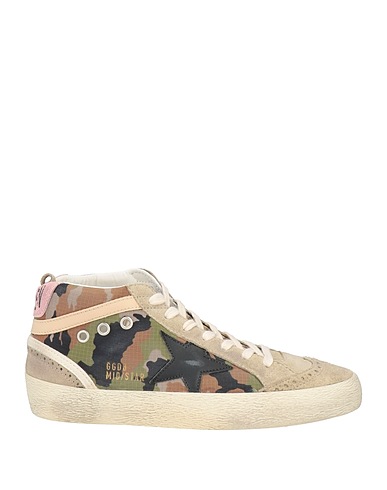 GOLDEN GOOSE Sneakers Grey Leather, Textile fibers