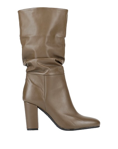 CARMENS Stiefel Militärgrün Leder