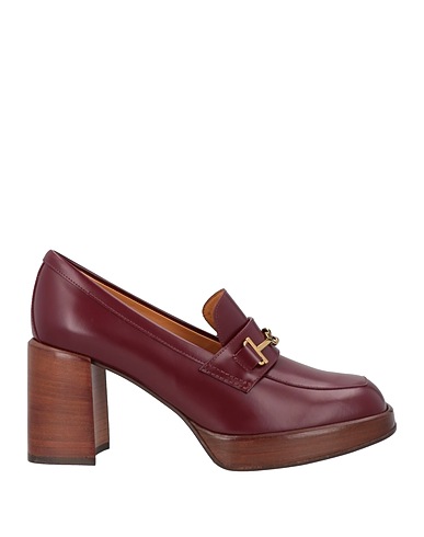 TOD'S Loafers Burgundy Leather