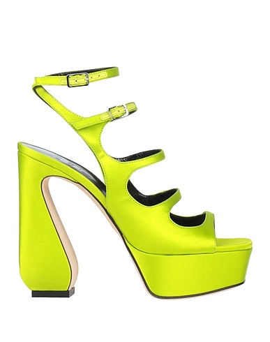SI ROSSI by SERGIO ROSSI Sandals Light green Textile fibers