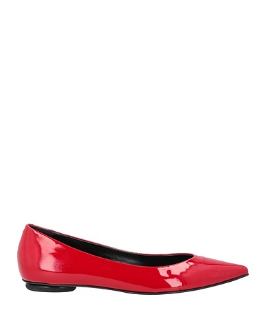 FABI Ballerines Rouge brique Cuir