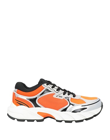 HERON PRESTON Sneakers Orange Leather, Textile fibers