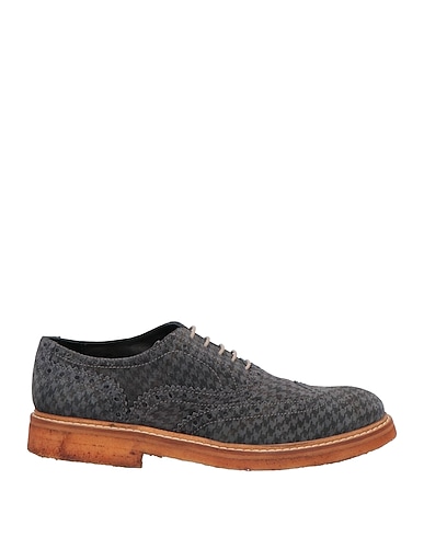 GOLD BROTHERS Laced shoes Grey Leather