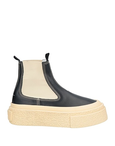 MM6 MAISON MARGIELA シューズ ブラック 革（なめし加工） / 紡績繊維