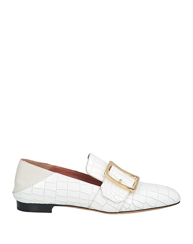 BALLY Loafers White Calfskin