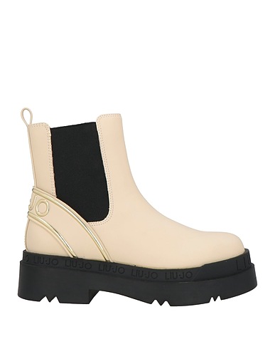 LIU •JO Ankle boot Cream Textile fibers
