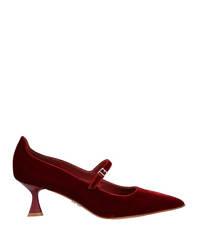 SERGIO LEVANTESI Pumps Rostrot Gewebefasern