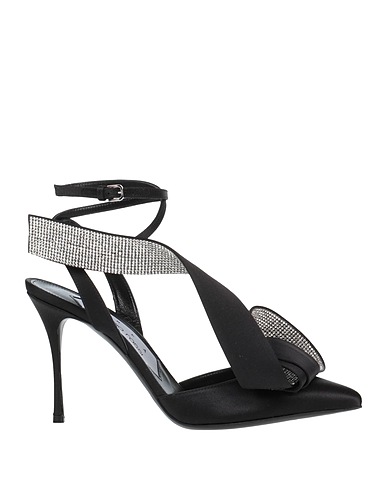 AREA x SERGIO ROSSI Pump Black Textile fibers