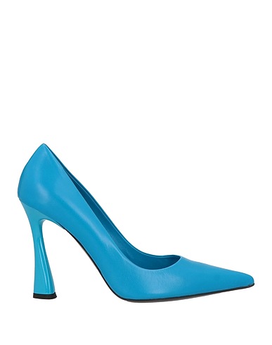 EDDY DANIELE Pumps Azurblau Leder