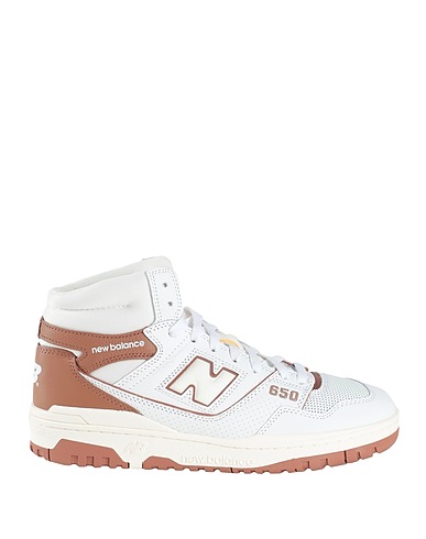 NEW BALANCE Sneakers 650 White Leather, Textile fibres