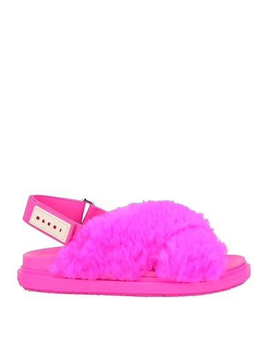 MARNI Sandals Fuchsia Leather