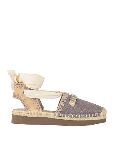 MOU Espadrilles KHAKI Gewebefasern, Leder