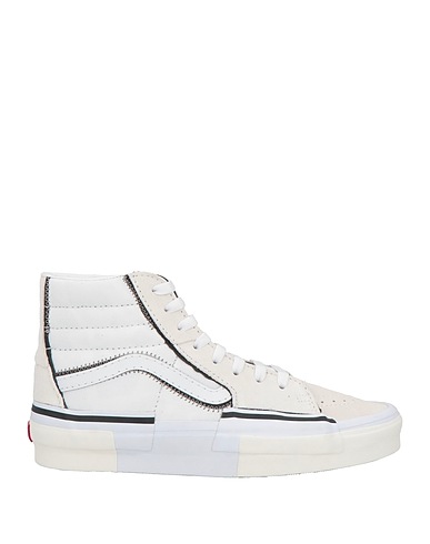 VANS Sneakers White Leather, Textile fibers