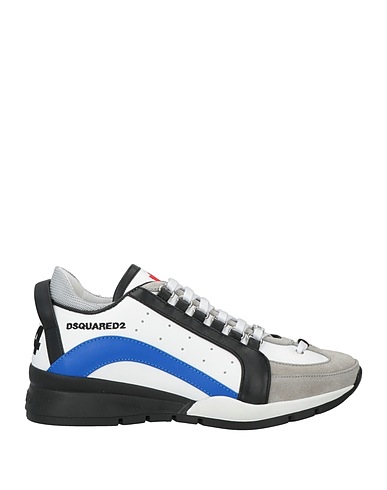 DSQUARED2 Sneakers White Calfskin, Textile fibres
