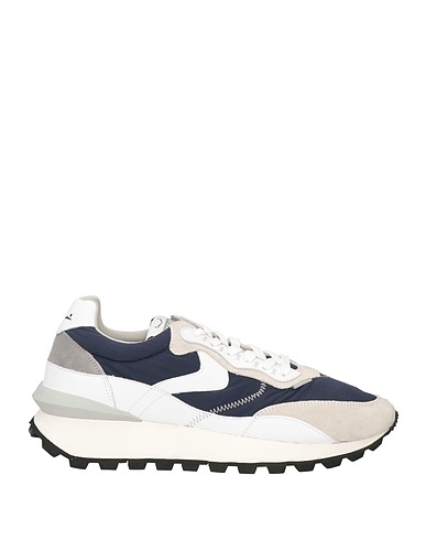 VOILE BLANCHE Sneakers Navy blue Leather, Textile fibres