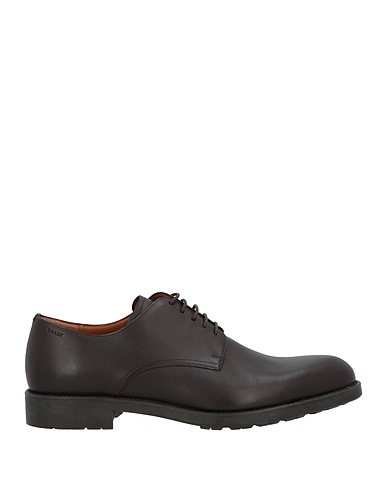 BALLY Laced shoes Chocolate brown Cow leather