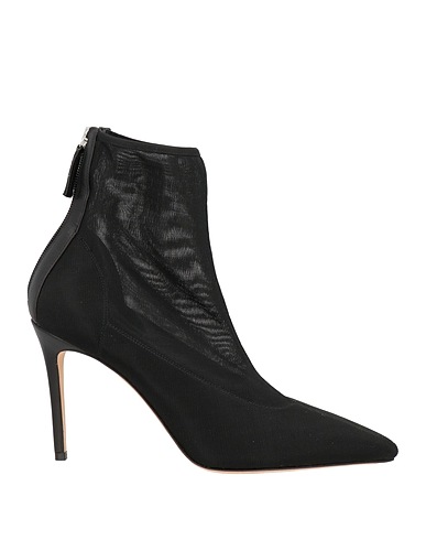 LELLA BALDI Stivaletti Nero Fibre tessili, Pelle