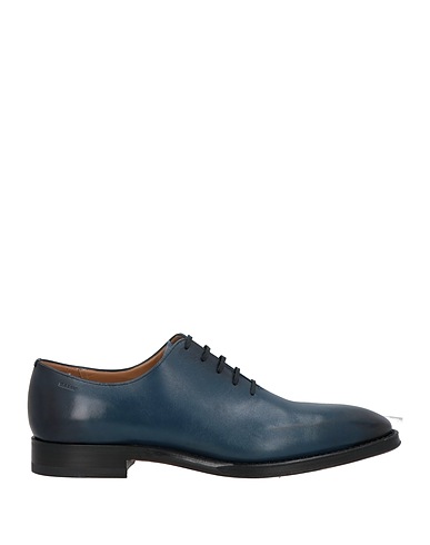 BALLY Laced shoes Slate blue Calfskin