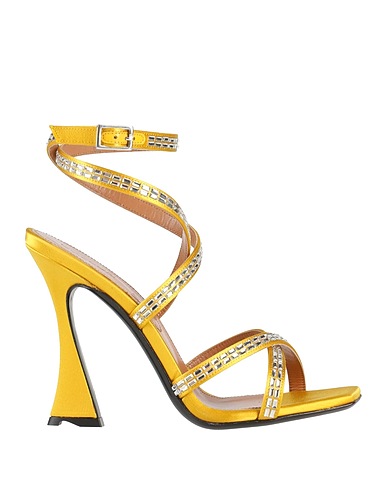 D'ACCORI Sandali Giallo ocra Fibre tessili