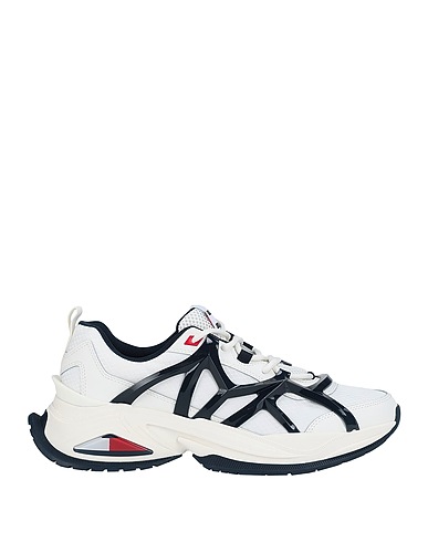 TOMMY JEANS Sneakers White 49% Polyester, 32% Leather, 19% Thermoplastic polyurethane