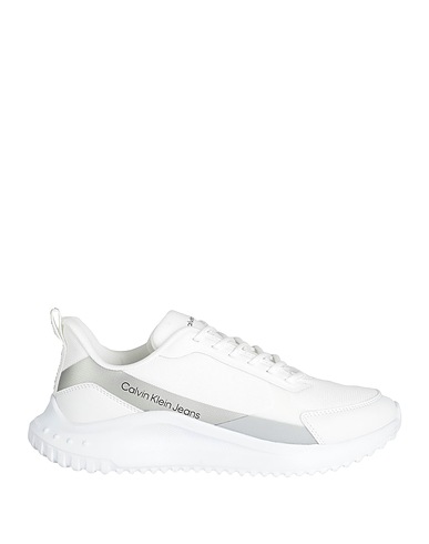 CALVIN KLEIN JEANS Sneakers White Polyester, Recycled polyester