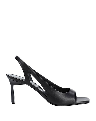 CALVIN KLEIN Sandals Black Leather