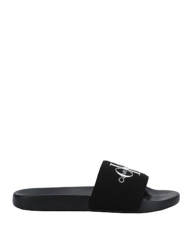 CALVIN KLEIN JEANS Sandals Black 100% Recycled cotton, Recycled polyester