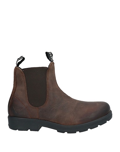 DOCKSTEPS Ankle boot Dark brown Leather, Textile fibers