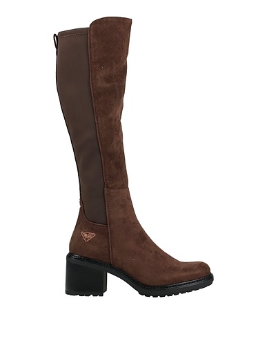 DOCKSTEPS Boots Dark brown Lycra®, Synthetic fibers