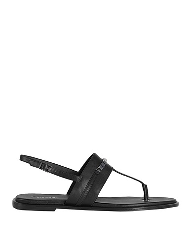 CALVIN KLEIN Flip flops Black Leather